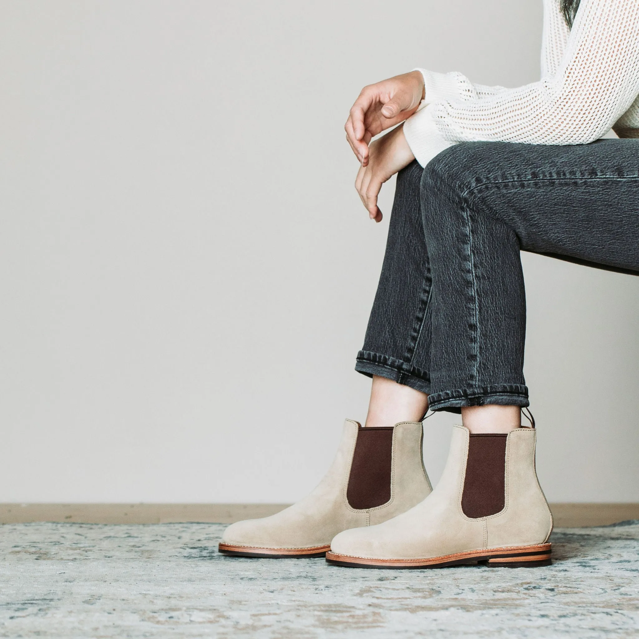 Bottes Chelsea Josephine en Suédé Tan