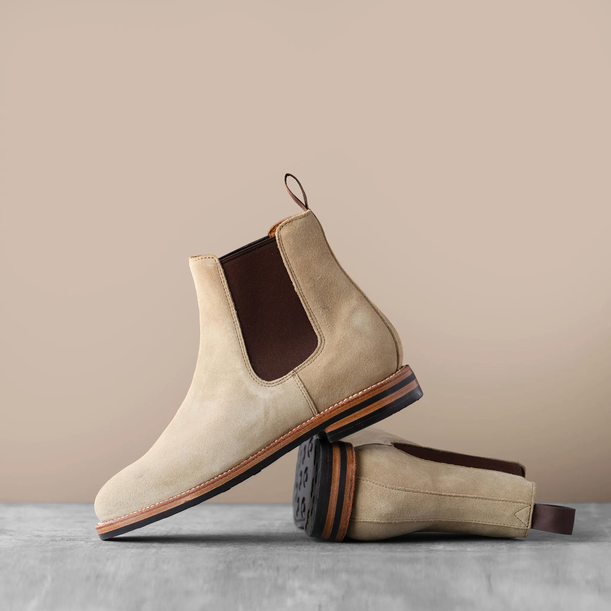 Bottes Chelsea Josephine en Suédé Tan