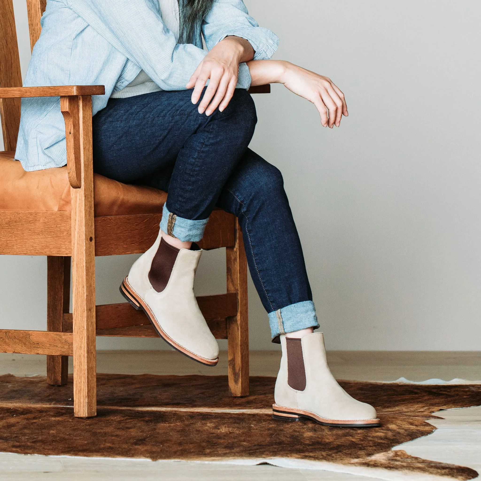 Bottes Chelsea Josephine en Suédé Tan