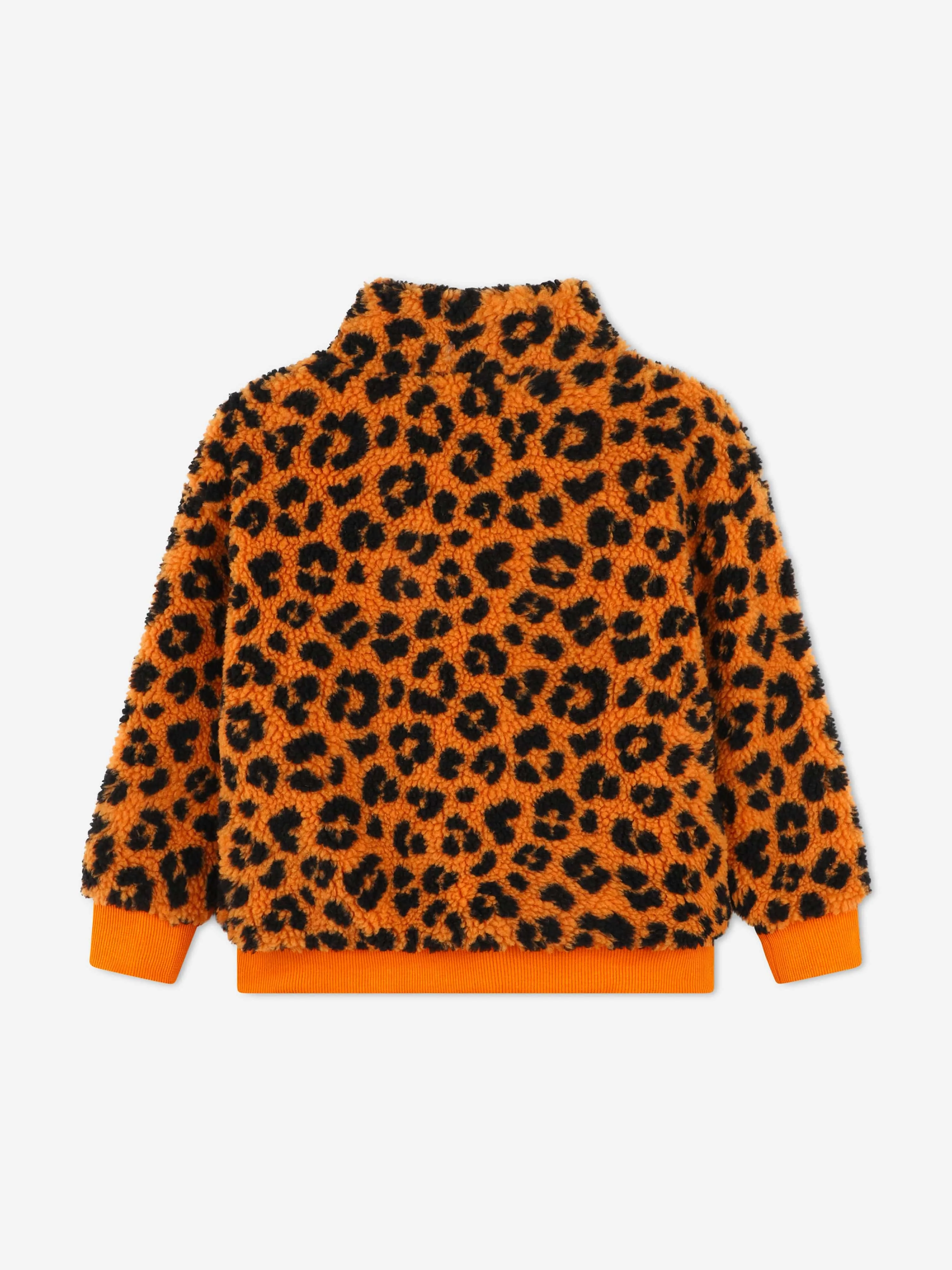 KENZO Kids Pull à mi-zip léopard en orange