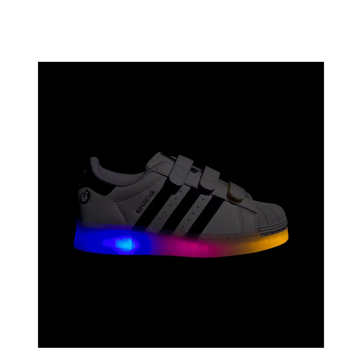 Kids Superstar 360 LED 'Nuage Blanc Cœur Noir'