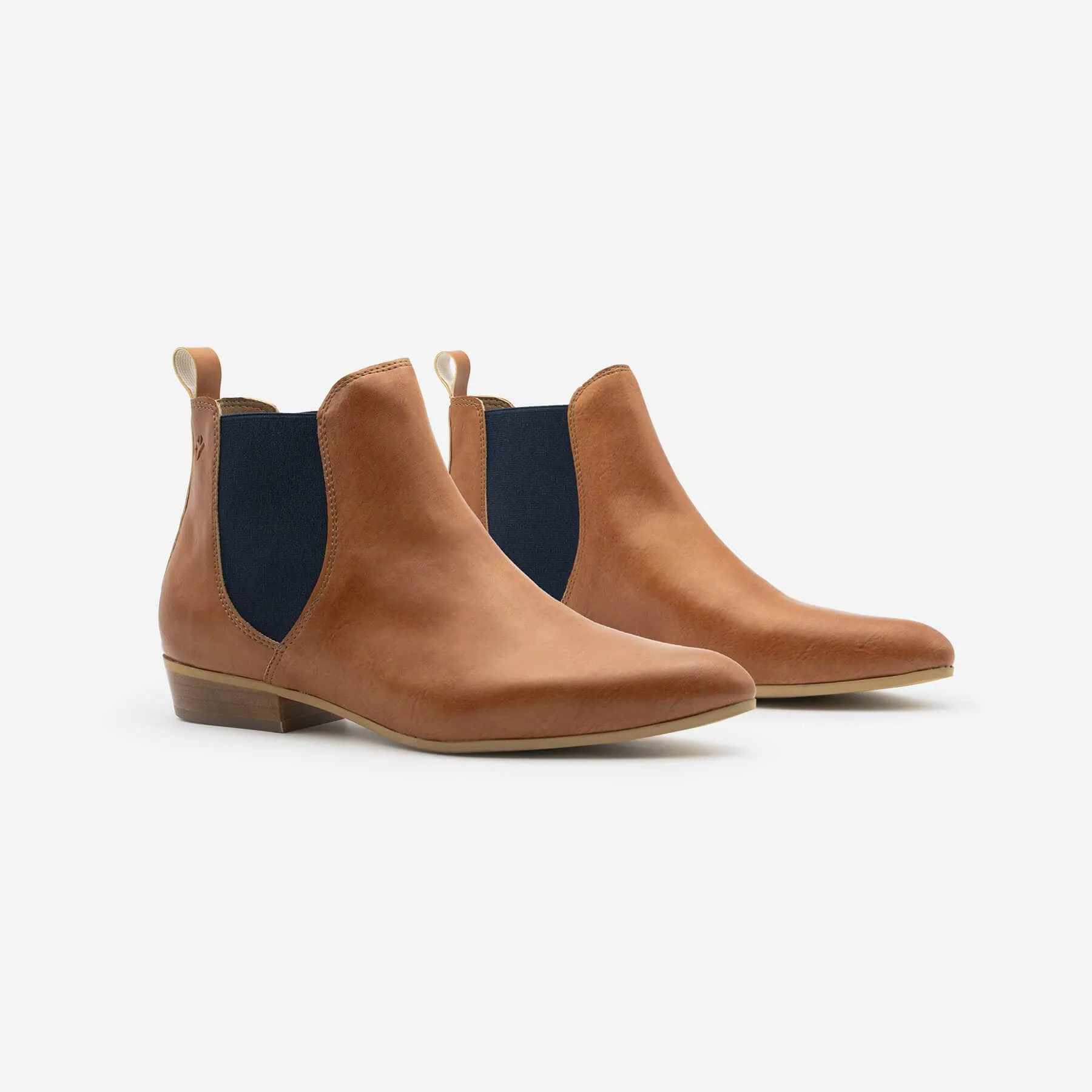 Bottes chevilles vegan en similicuir raisin Laika Femme | Camel