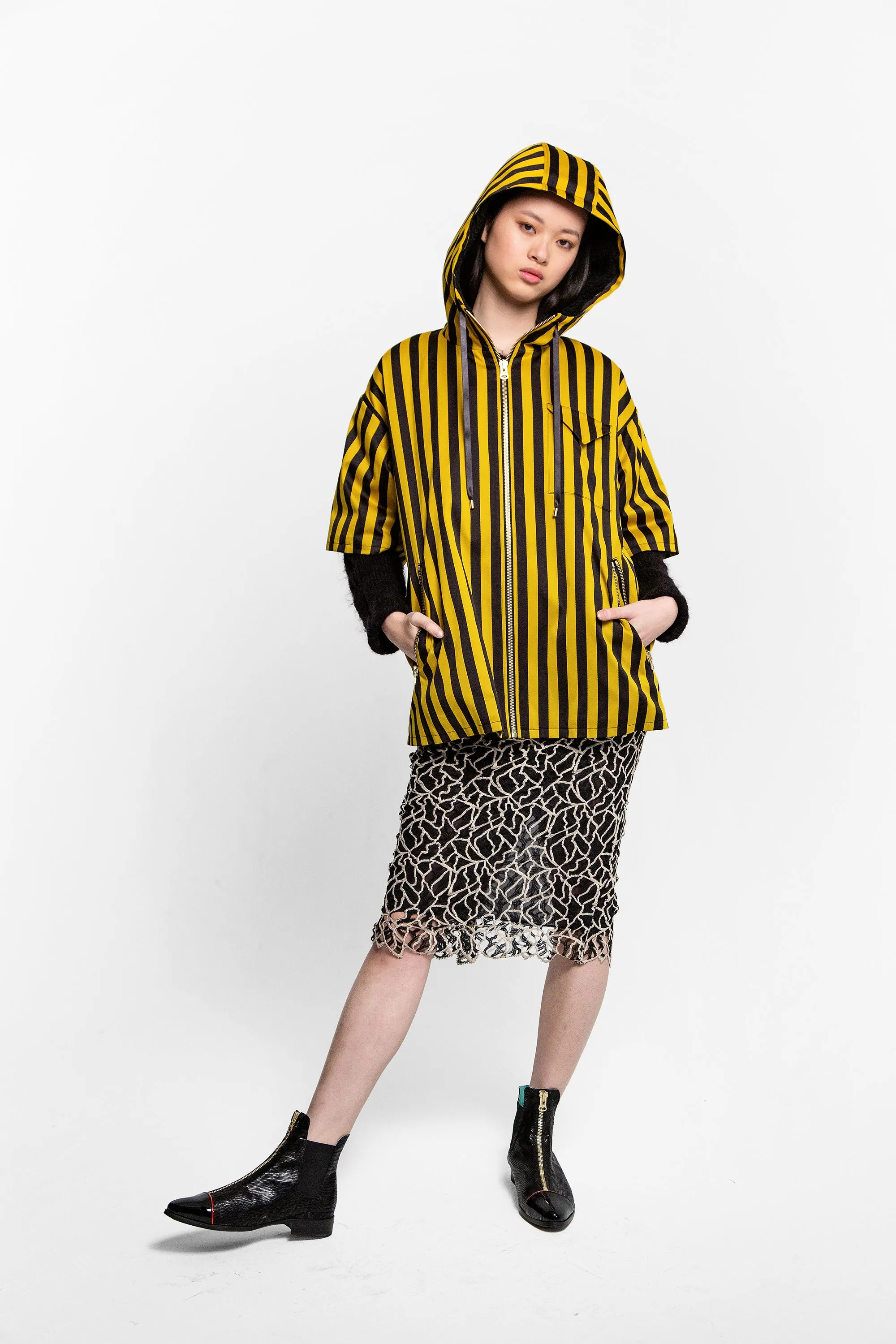Parka Lolita à rayures abeille