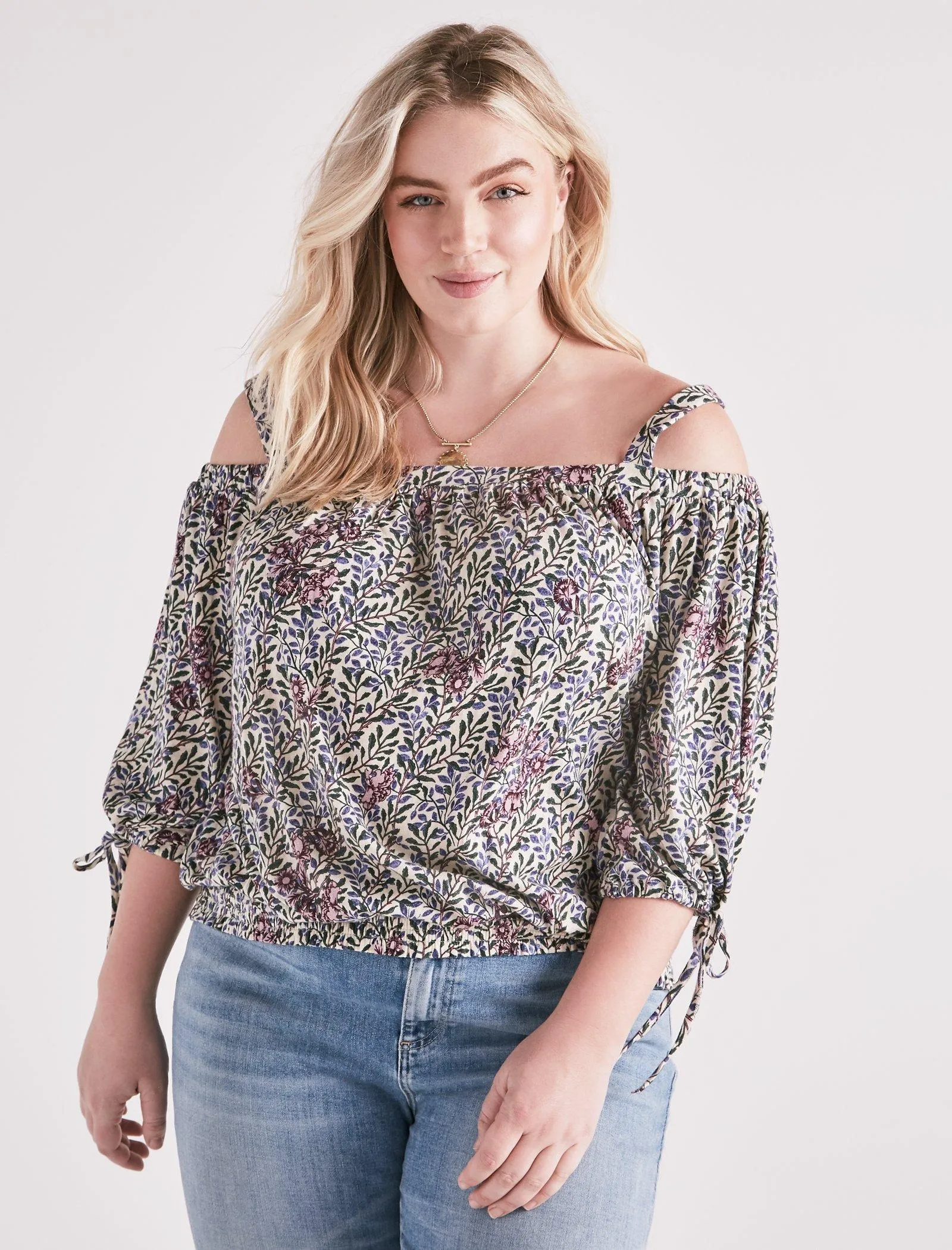 Lucky Brand Haut à fleurs décolleté multi Lucky Brand