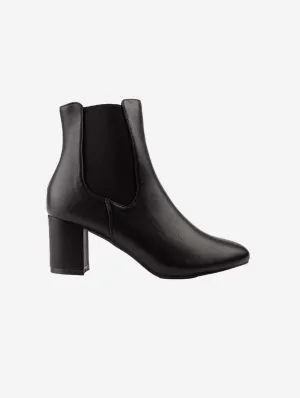 Bottes Chelsea en simili-cuir végan pour femmes Lychee | Noir
