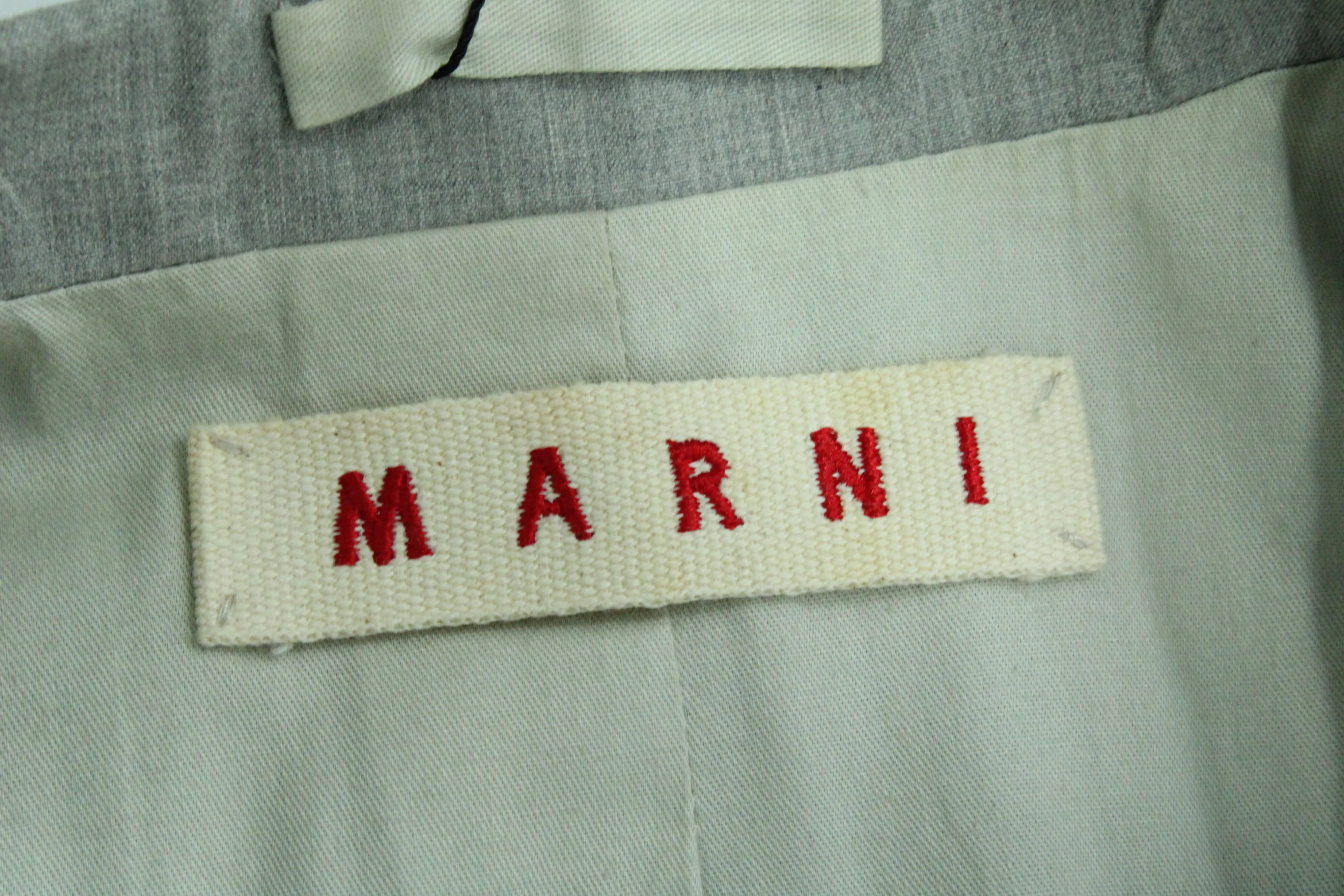 Veste tailleur Marni et pantalon en coton gris