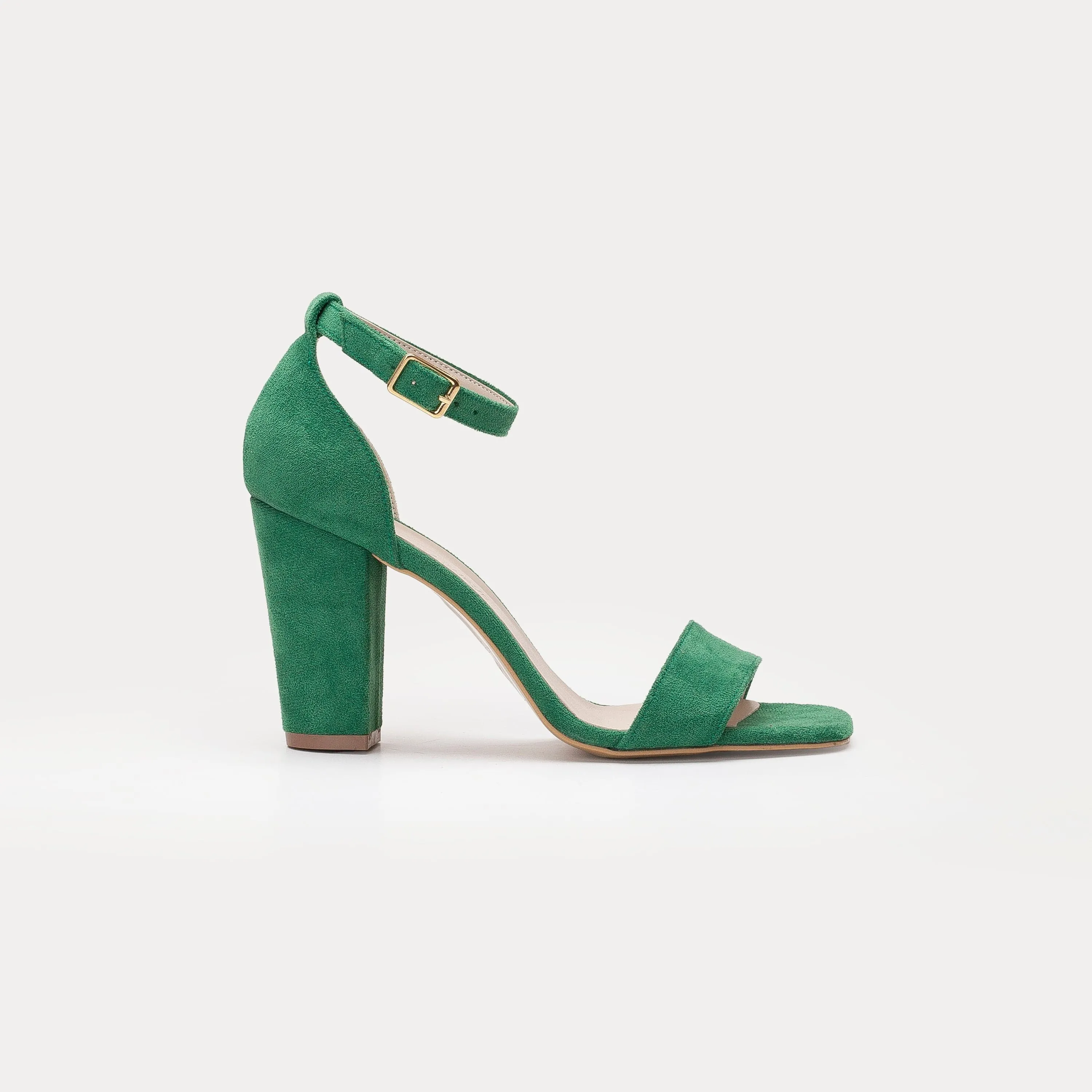 Sandales à talons Melissa en suédine vegan perle | Vert