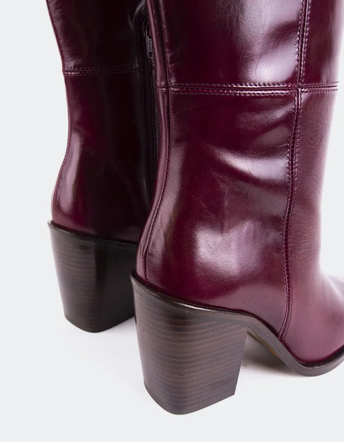 Melville Cuir Bordeau