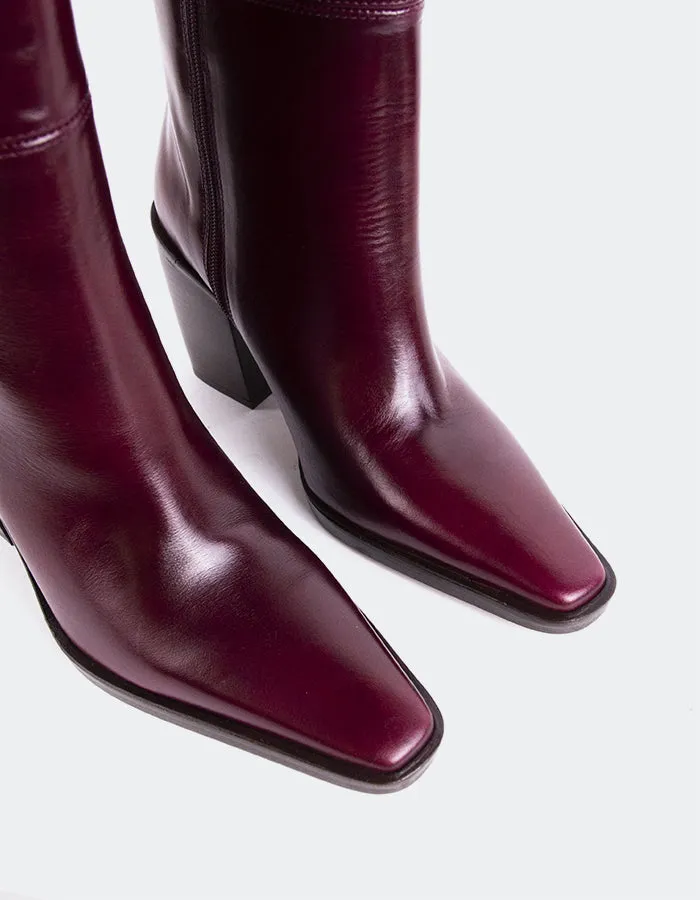 Melville Cuir Bordeau