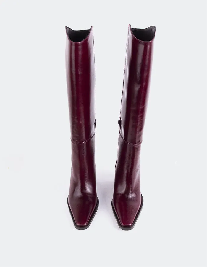 Melville Cuir Bordeau