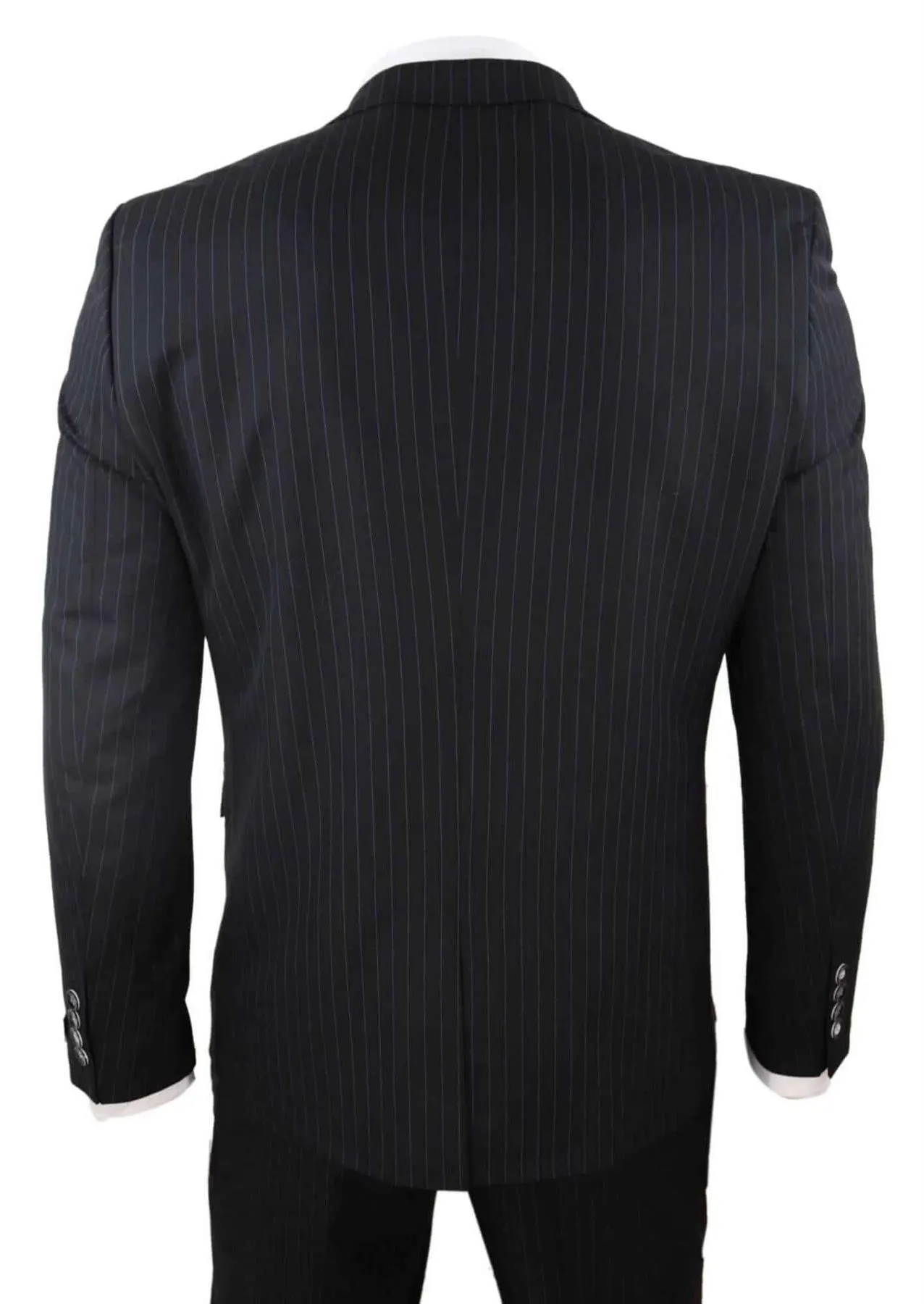 Costume Homme 3 Pièces Rayé Noir Rétro