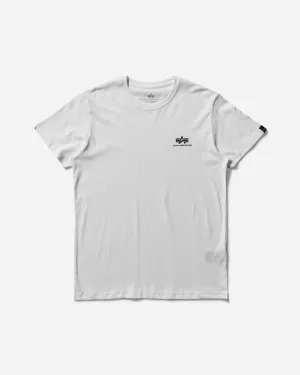 T-shirt Homme Basique Petit Logo Blanc