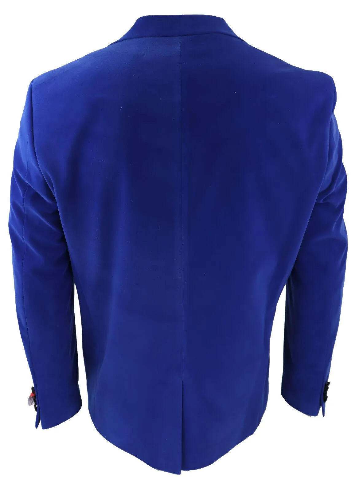 Veste de smoking en velours bleu pour homme