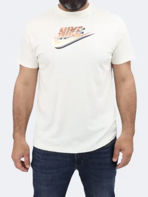 T-shirt Homme avec Logo de Marque Imprimé, Crème