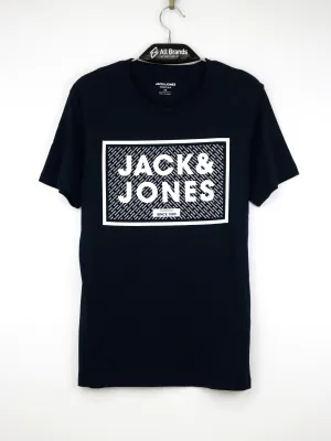 T-shirt Homme à Logo de Marque Imprimé, Bleu Marine