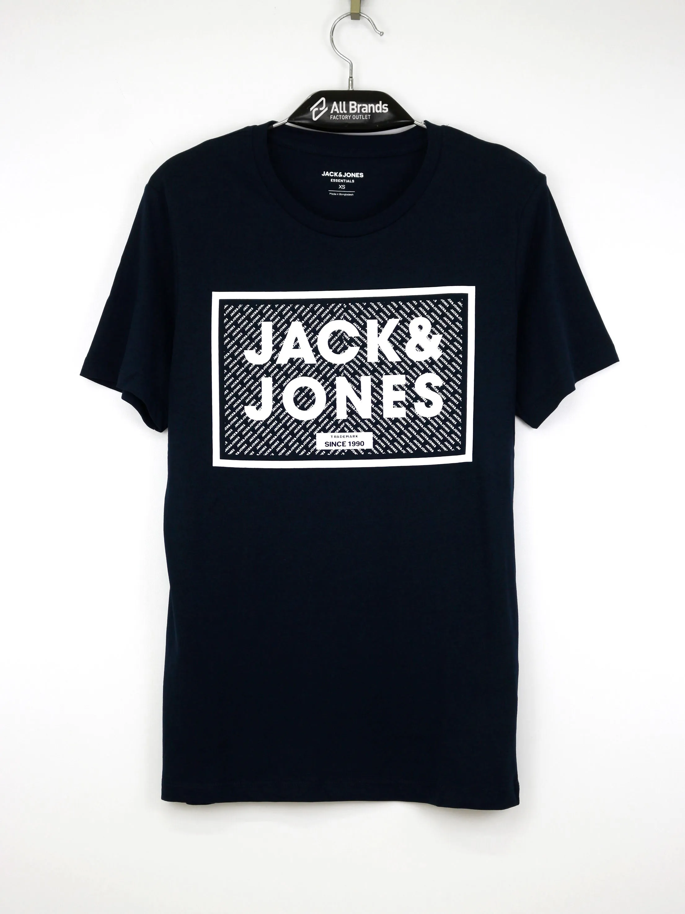 T-shirt Homme à Logo de Marque Imprimé, Bleu Marine