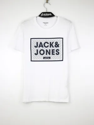 T-shirt Homme avec Logo de Marque Imprimé, Blanc