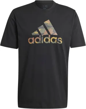 T-shirt graphique à badge camouflage pour homme