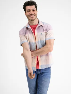 Chemise à carreaux pour homme à boutons, multicolore