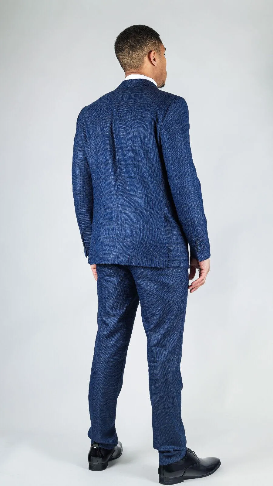 Costume homme bleu classique à double boutonnage 2 pièces