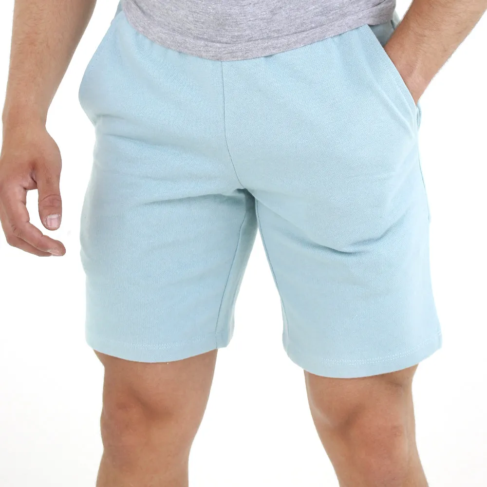 Short en coton à taille élastique pour homme, Aqua