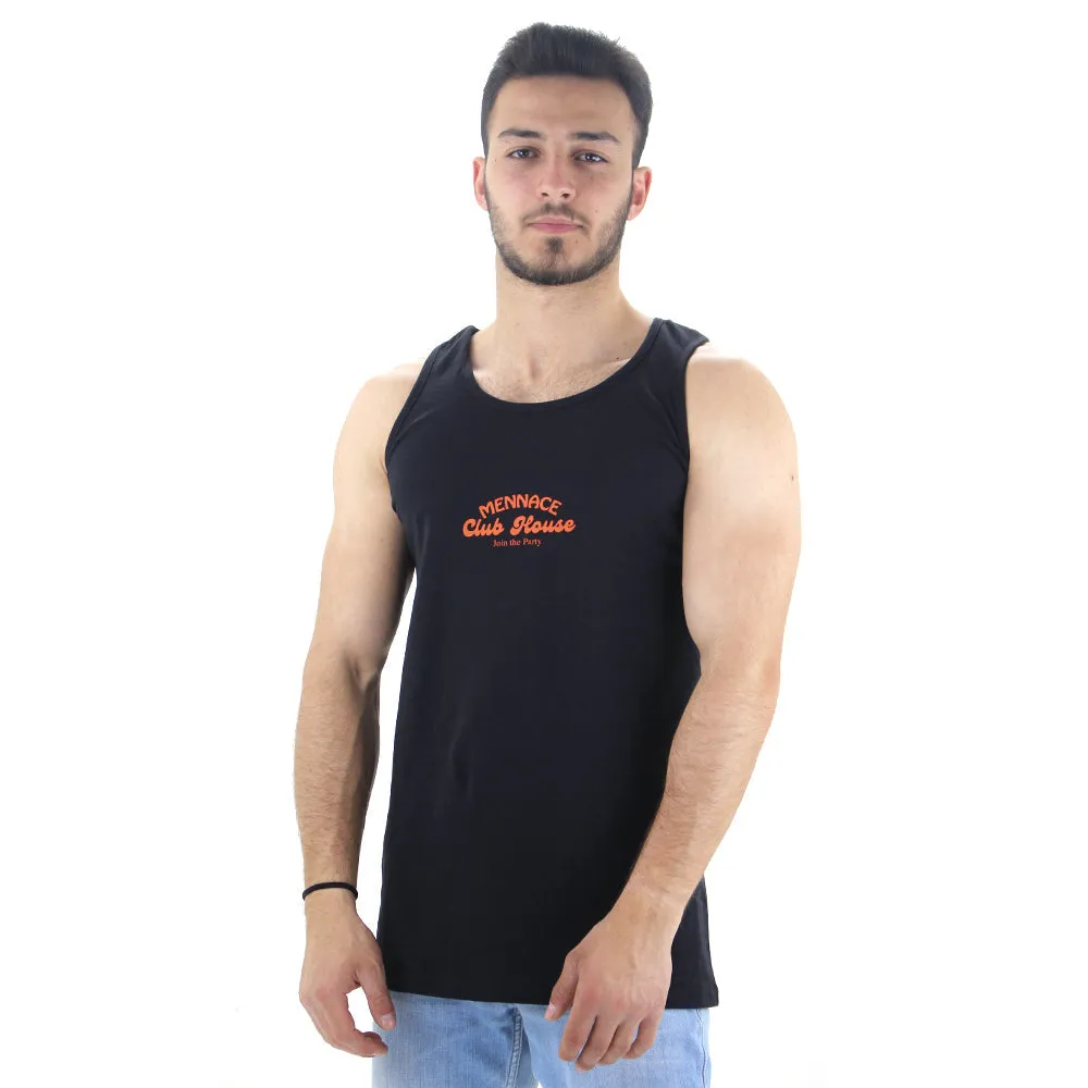 Débardeur graphique pour homme, Noir