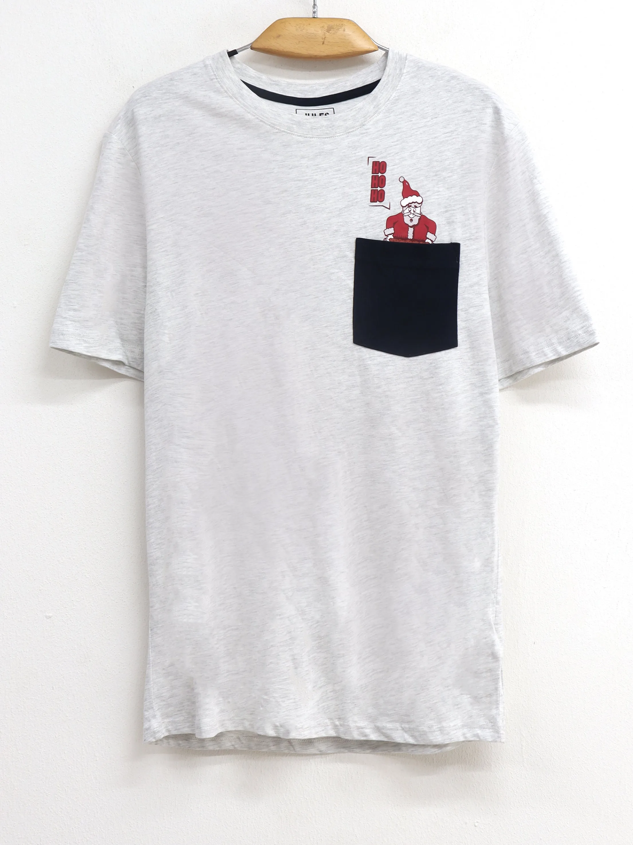 T-shirt de Noël pour hommes avec impression graphique, Gris clair