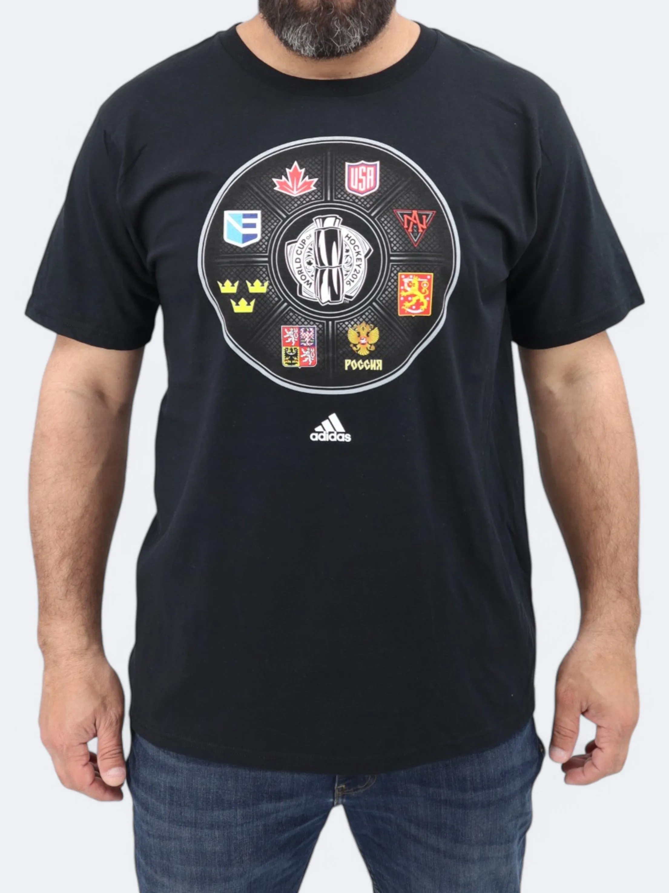 T-shirt Homme à Motifs Imprimés, Noir
