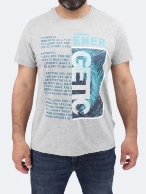 T-shirt pour homme à motifs imprimés, Gris