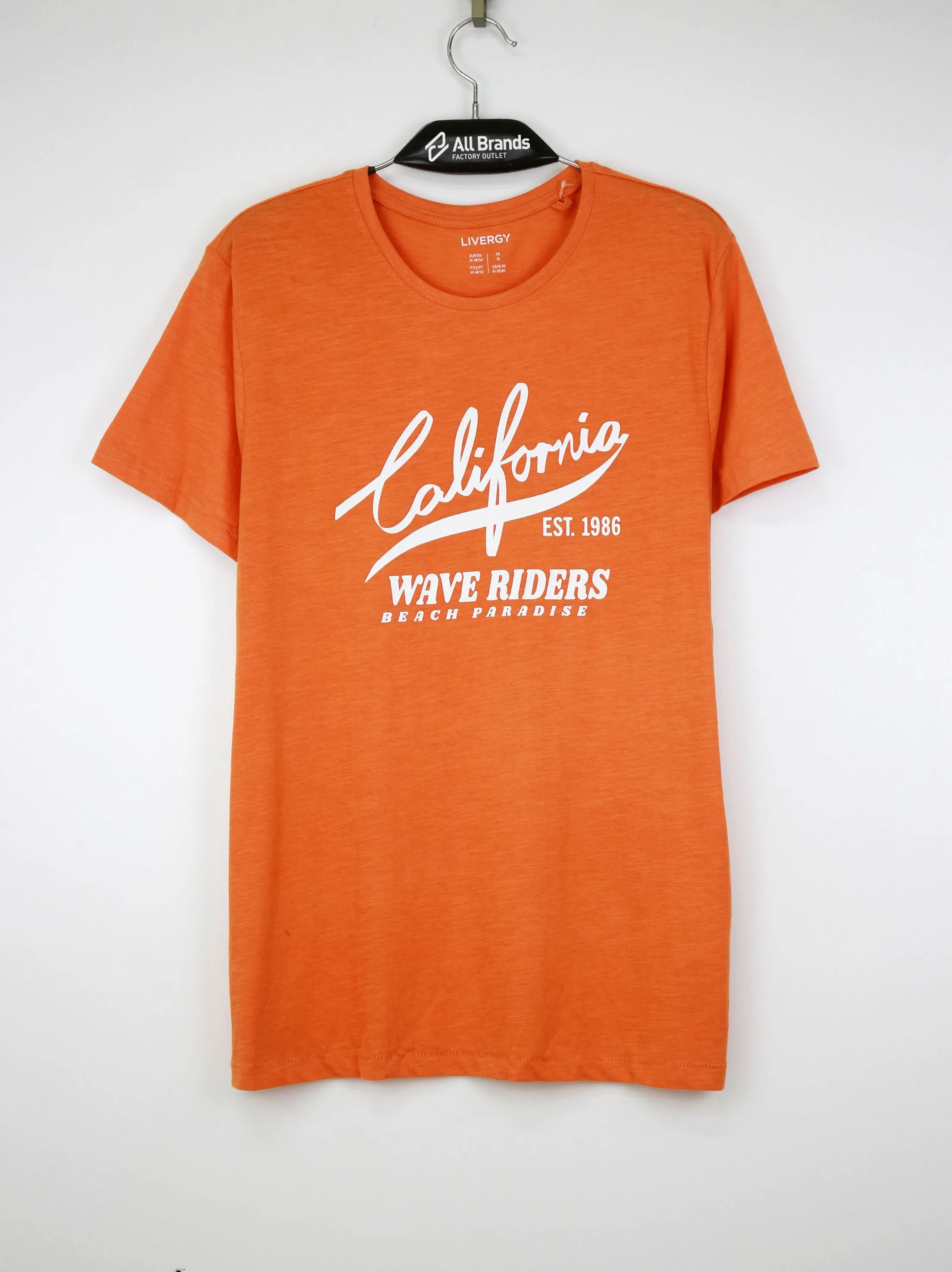 T-shirt pour homme à motif imprimé, Orange