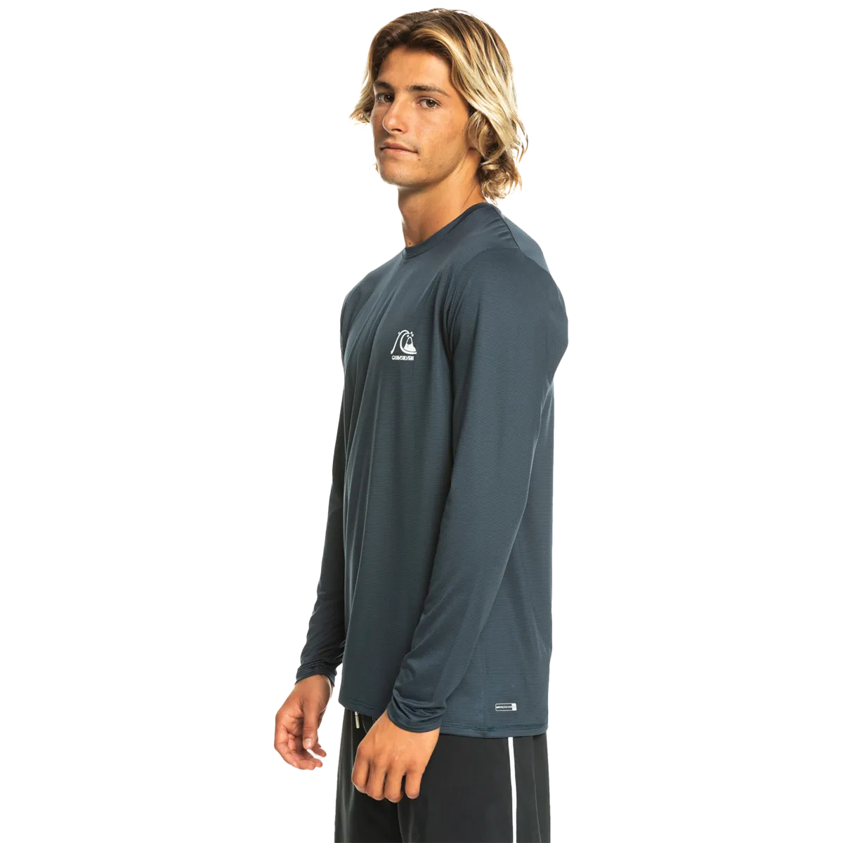 Rashguard à manches longues en maille chinée pour hommes