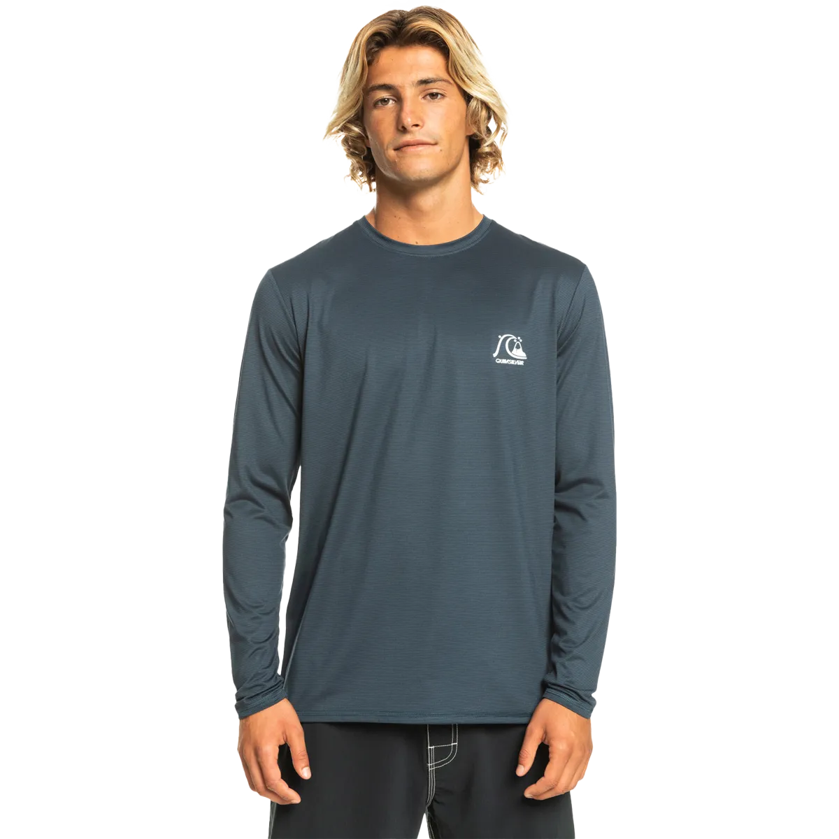 Rashguard à manches longues en maille chinée pour hommes