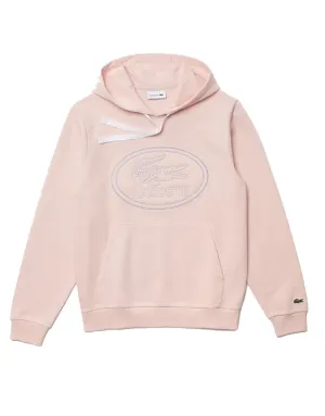 Pull à capuche brodé logo en piqué polaire rose clair pour hommes Patagonia