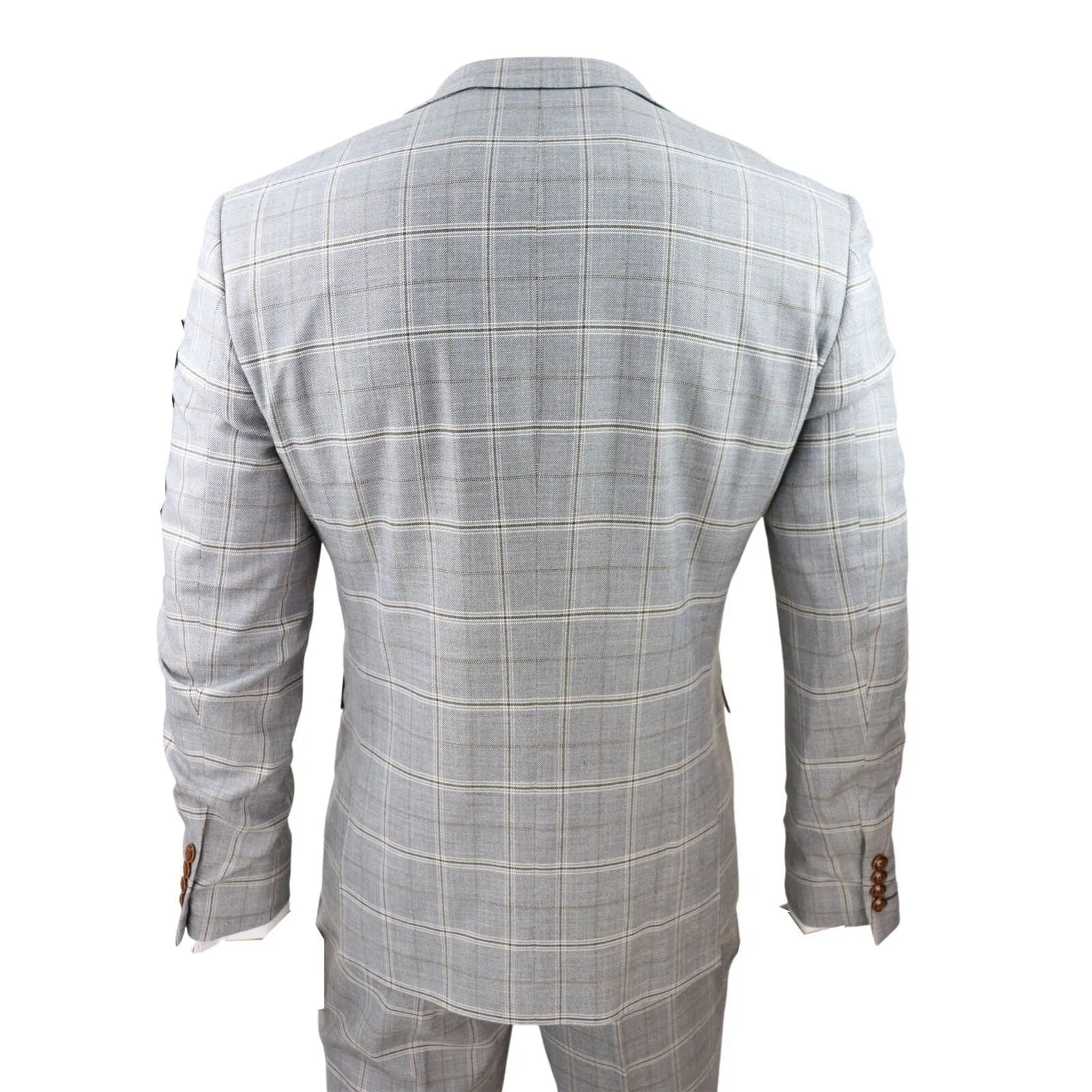 Costume trois pièces gris clair pour homme, ajusté sur mesure avec garnitures en velours