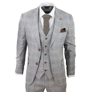 Costume trois pièces gris clair pour homme, ajusté sur mesure avec garnitures en velours