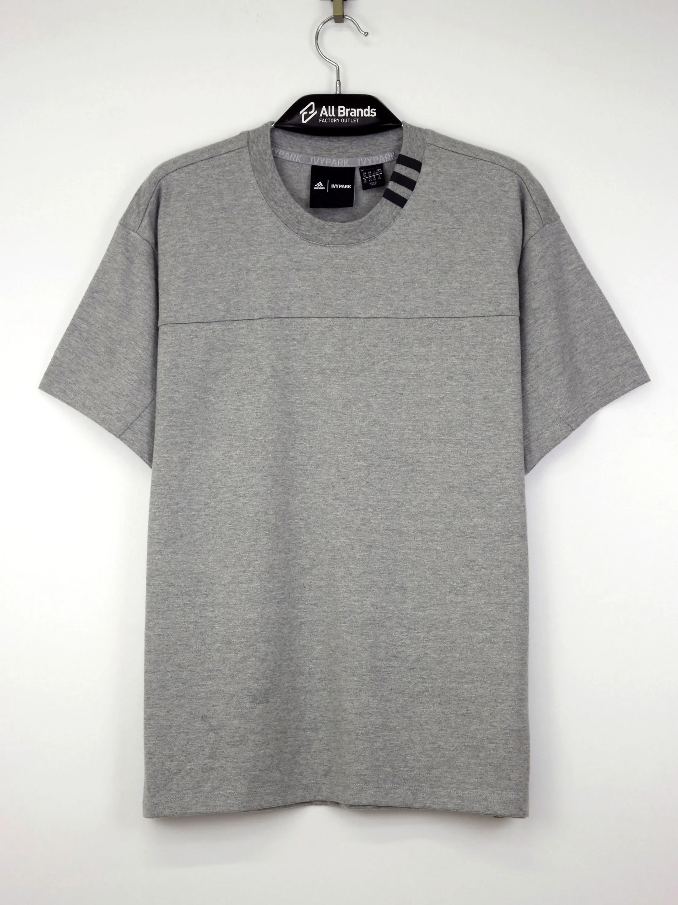 T-shirt large pour homme à 3 bandes, Gris