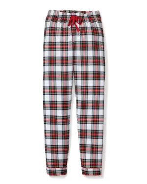 Pantalons en flanelle Balmoral à carreaux pour hommes en rouge et blanc