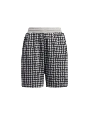 Short à carreaux pour homme, Gris/Noir