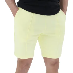 Short en coton uni pour homme, Jaune