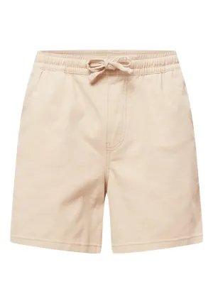 Short de sport uni pour homme à cordon, beige