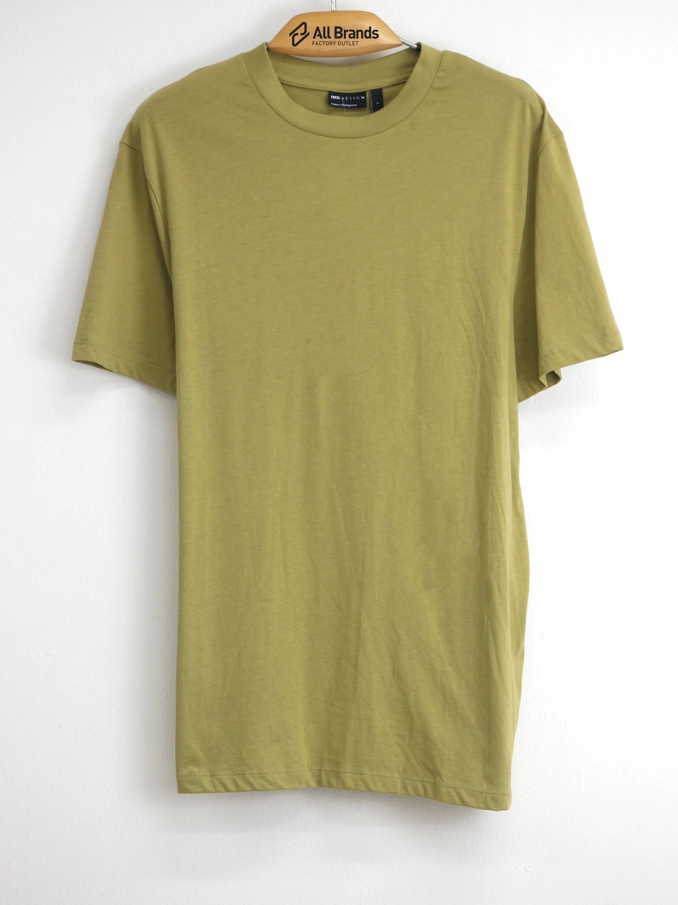T-shirt uni pour hommes, olive