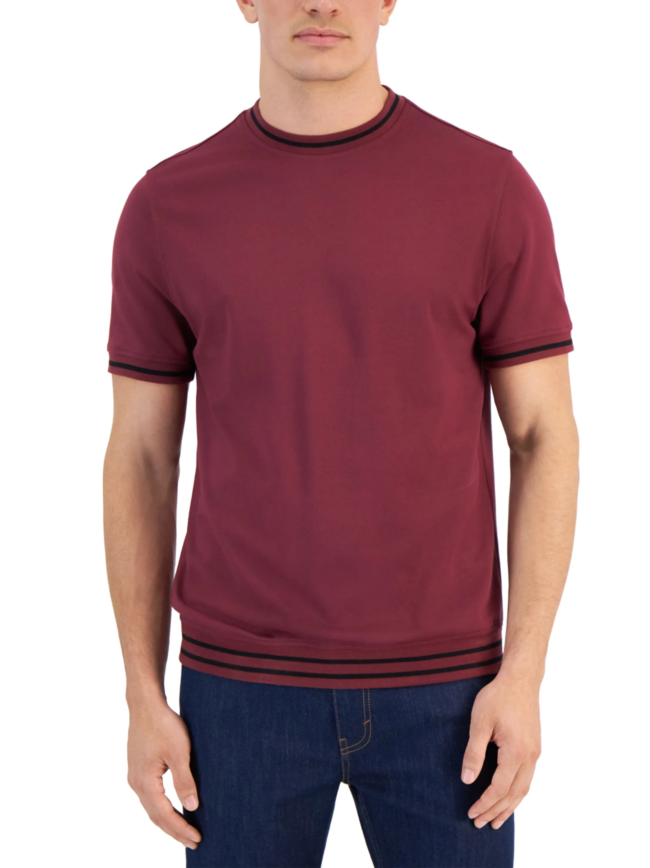 T-shirt uni pour homme, Bordeau