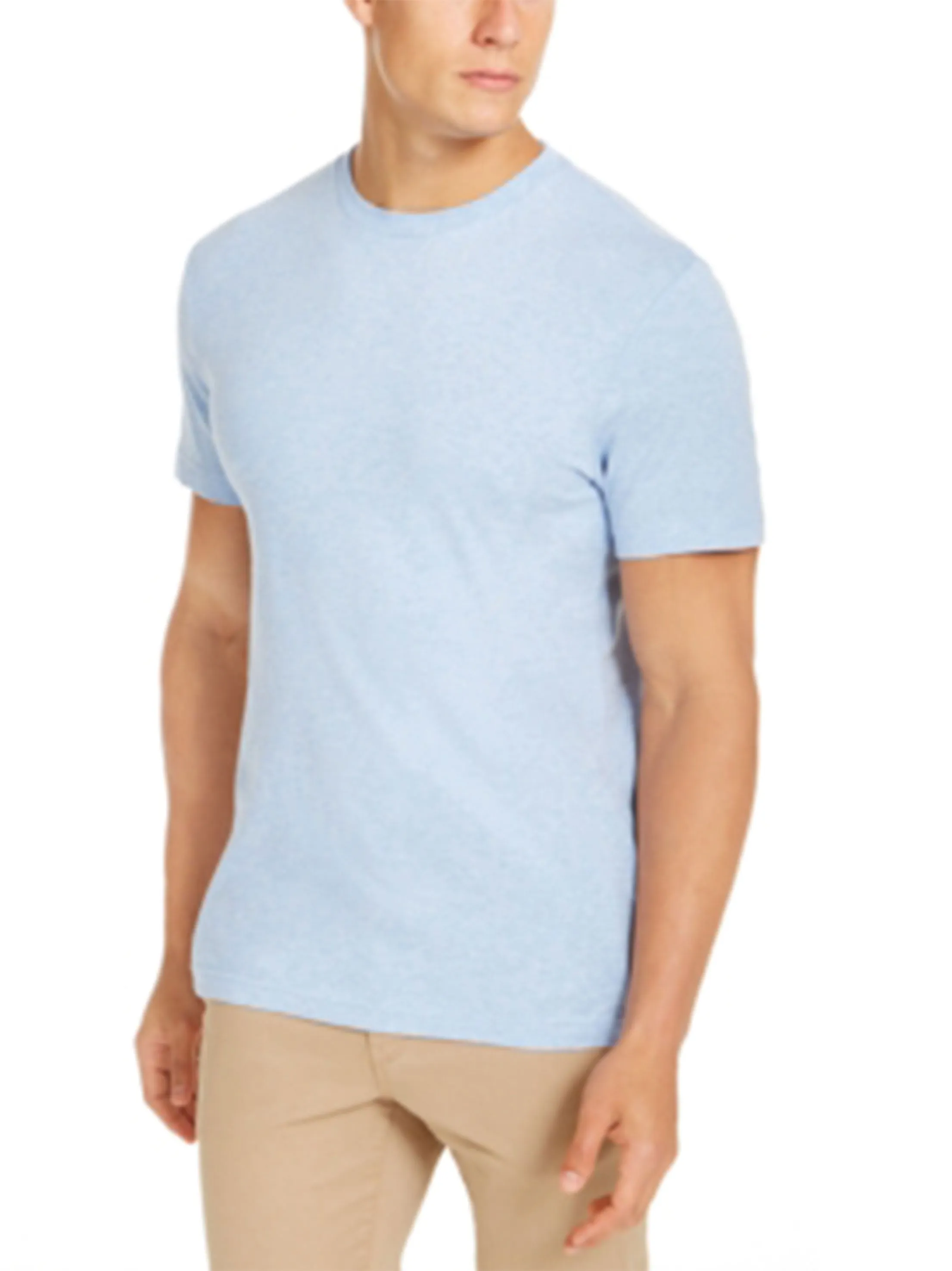 T-shirt uni pour homme, Bleu clair