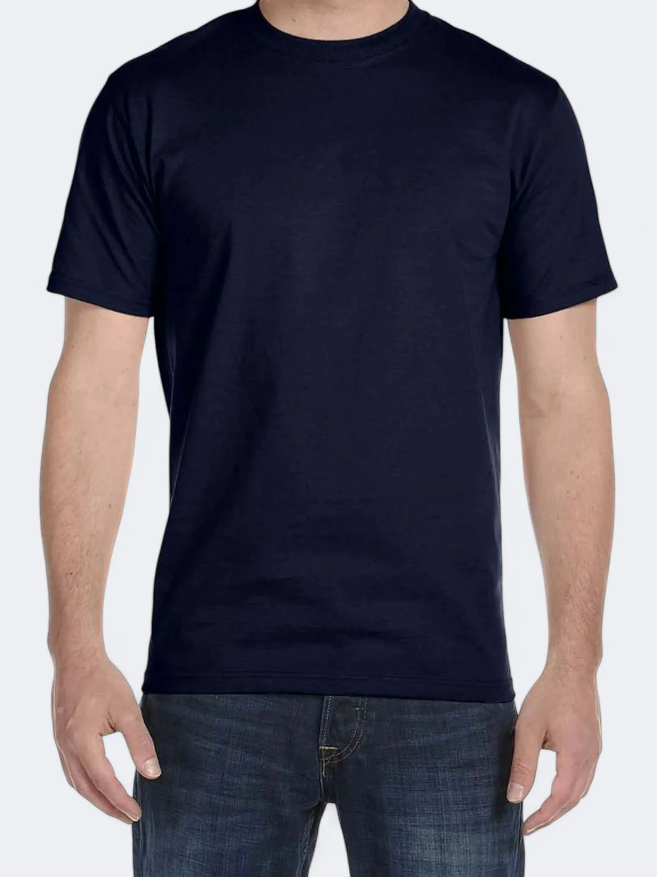 T-shirt uni pour homme, Marine