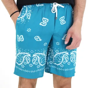 Short imprimé pour homme, Turquoise