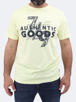 T-shirt imprimé pour homme, Jaune
