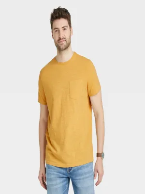 T-shirt pour homme avec poche latérale, Moutarde