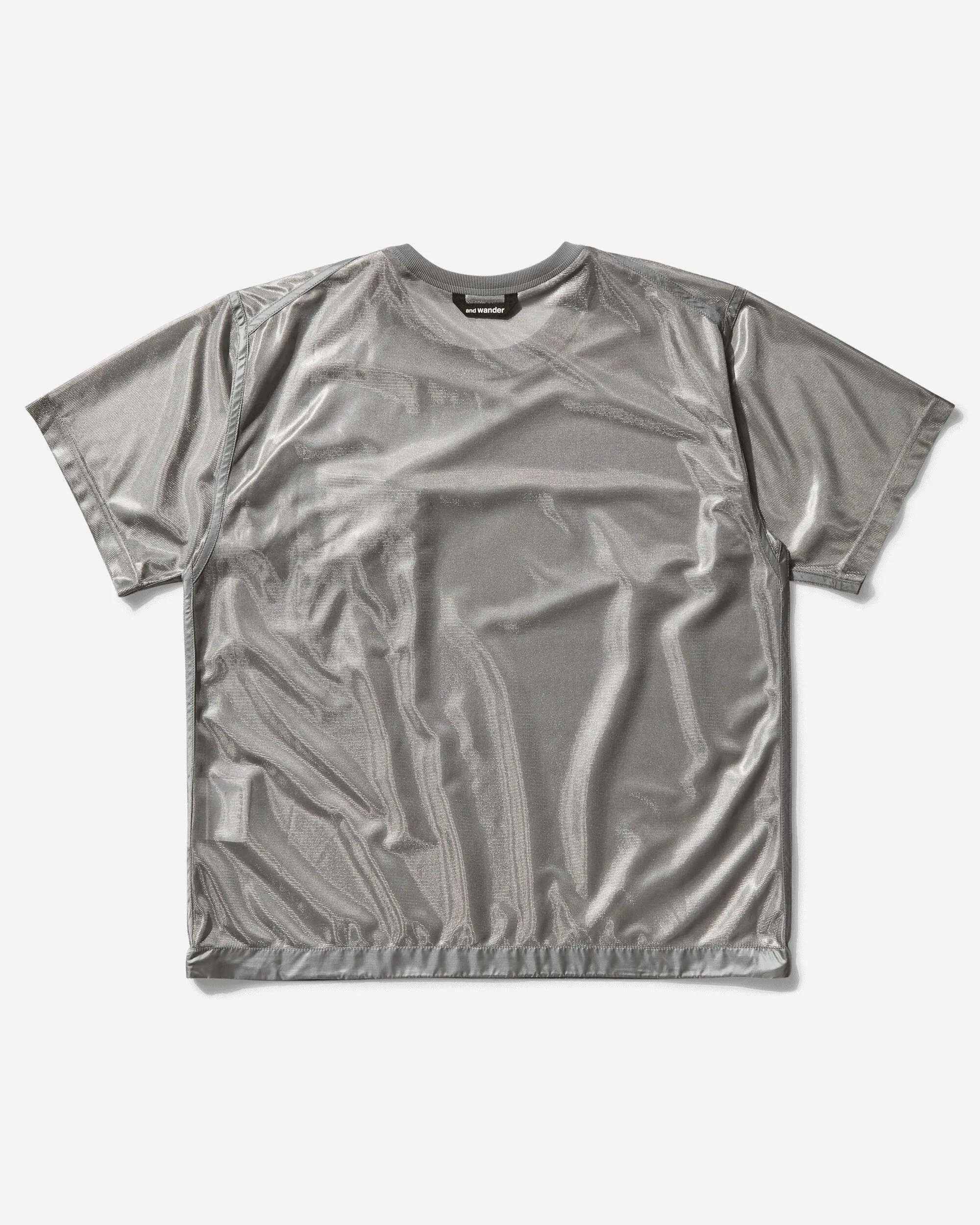 T-shirt en maille argenté pour homme - Argent