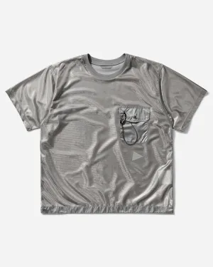 T-shirt en maille argenté pour homme - Argent