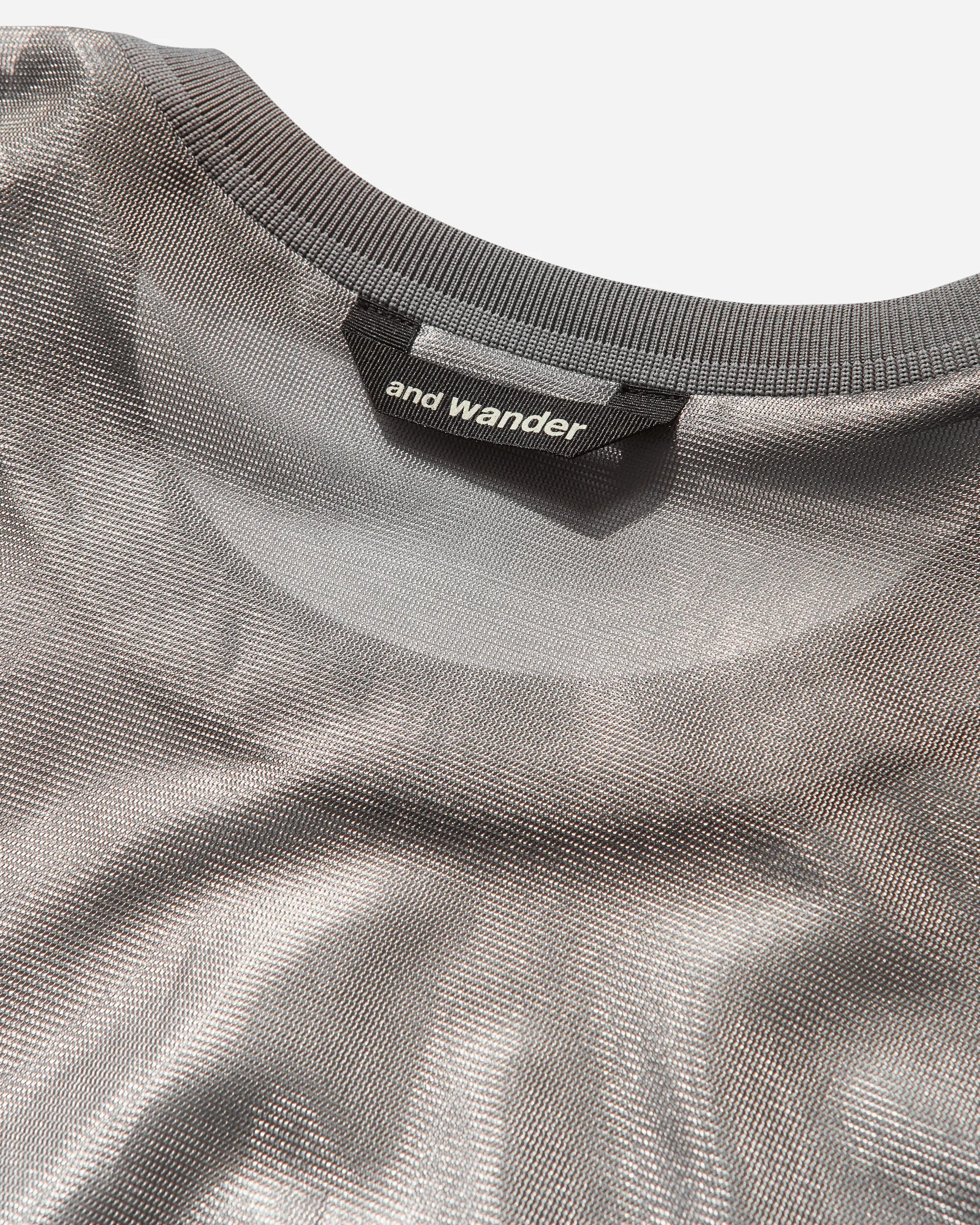T-shirt en maille argenté pour homme - Argent
